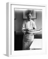 Chef with a Lobster-null-Framed Photographic Print