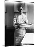 Chef with a Lobster-null-Mounted Photographic Print
