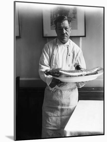 Chef with a Lobster-null-Mounted Photographic Print