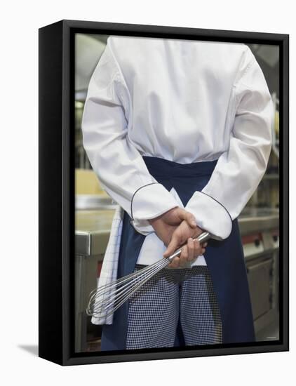 Chef with a Whisk in His Hand-Joerg Lehmann-Framed Stretched Canvas