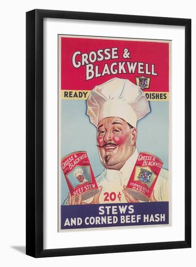 Chef with Canned Goods-null-Framed Art Print