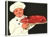 Chef with Lobster-null-Stretched Canvas