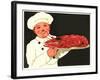 Chef with Lobster-null-Framed Art Print