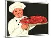 Chef with Lobster-null-Mounted Art Print