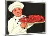 Chef with Lobster-null-Mounted Art Print