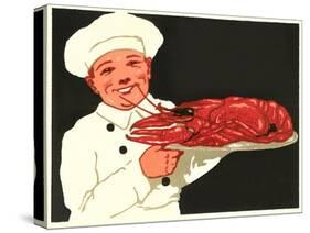 Chef with Lobster-null-Stretched Canvas