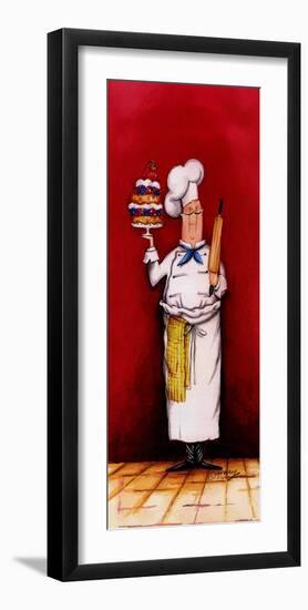 Chef With Pastry-Tracy Flickinger-Framed Art Print