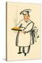 Chef with Steaming Pie-null-Stretched Canvas