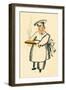 Chef with Steaming Pie-null-Framed Art Print