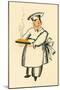 Chef with Steaming Pie-null-Mounted Art Print