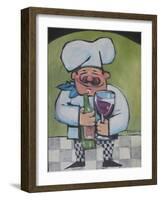 Chef with Wine A-Tim Nyberg-Framed Giclee Print
