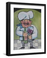 Chef with Wine A-Tim Nyberg-Framed Giclee Print