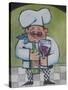 Chef with Wine A-Tim Nyberg-Stretched Canvas