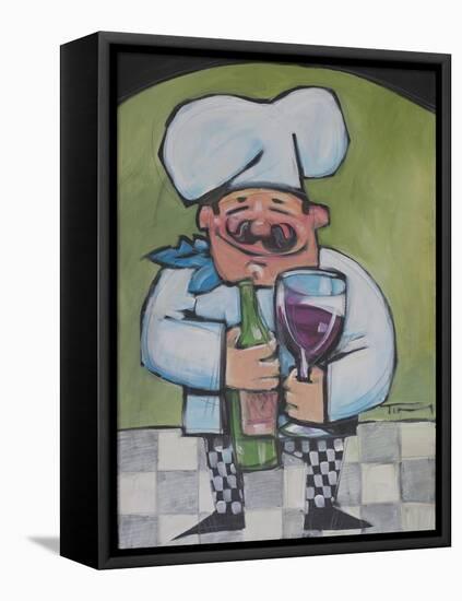 Chef with Wine A-Tim Nyberg-Framed Stretched Canvas