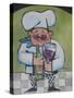 Chef with Wine A-Tim Nyberg-Stretched Canvas