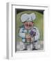 Chef with Wine A-Tim Nyberg-Framed Giclee Print