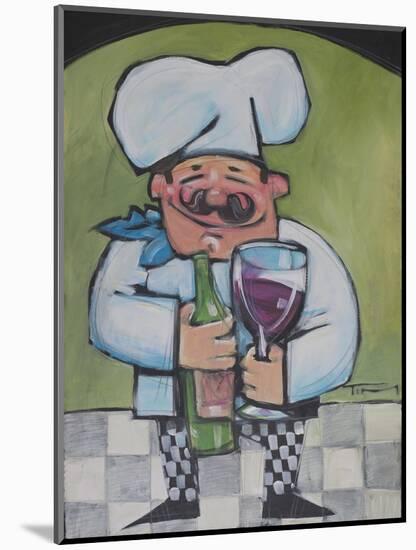 Chef with Wine A-Tim Nyberg-Mounted Giclee Print