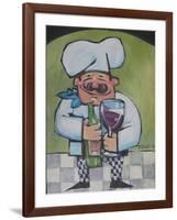 Chef with Wine A-Tim Nyberg-Framed Giclee Print