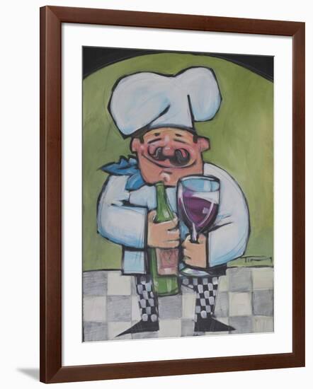 Chef with Wine A-Tim Nyberg-Framed Giclee Print