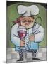 Chef with Wine and Wisk-Tim Nyberg-Mounted Giclee Print