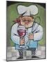 Chef with Wine and Wisk-Tim Nyberg-Mounted Giclee Print