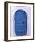 Chefchaouen Blue Door and Whitewashed Walls - Typical in Rif Mountains Town of Chefchaouen, Morocco-Andrew Watson-Framed Photographic Print