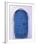 Chefchaouen Blue Door and Whitewashed Walls - Typical in Rif Mountains Town of Chefchaouen, Morocco-Andrew Watson-Framed Photographic Print