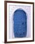 Chefchaouen Blue Door and Whitewashed Walls - Typical in Rif Mountains Town of Chefchaouen, Morocco-Andrew Watson-Framed Photographic Print