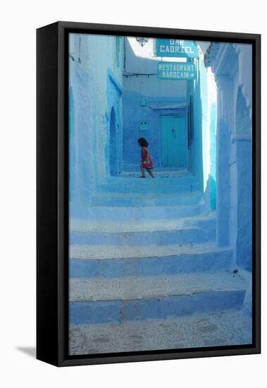 Chefchaouen Girl-null-Framed Stretched Canvas