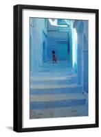 Chefchaouen Girl-null-Framed Premium Photographic Print