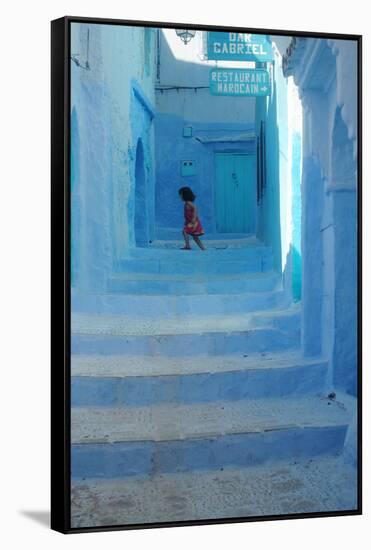 Chefchaouen Girl-null-Framed Stretched Canvas