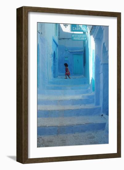 Chefchaouen Girl-null-Framed Photographic Print