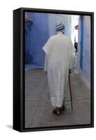 Chefchaouen Man-null-Framed Stretched Canvas
