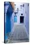 Chefchaouen, Morocco. Narrow Alleyways for Foot Traffic Only-Emily Wilson-Stretched Canvas