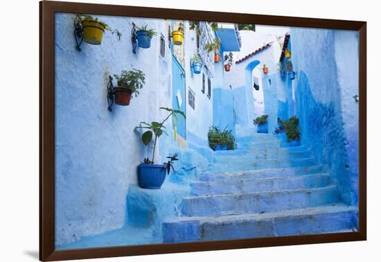 Chefchaouen, Morocco. Narrow Alleyways for Foot Traffic Only-Emily Wilson-Framed Photographic Print