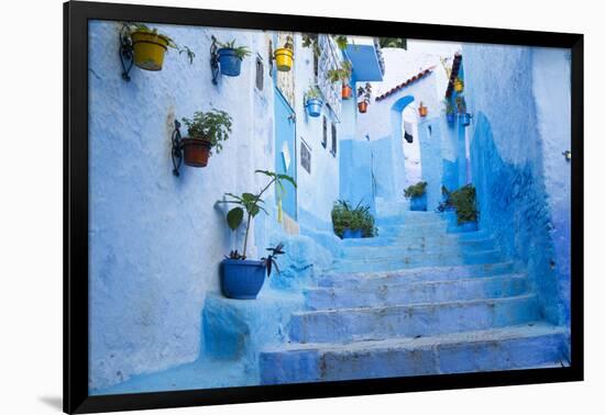 Chefchaouen, Morocco. Narrow Alleyways for Foot Traffic Only-Emily Wilson-Framed Photographic Print