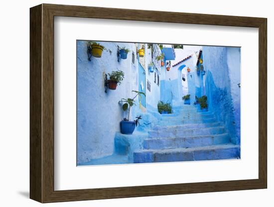 Chefchaouen, Morocco. Narrow Alleyways for Foot Traffic Only-Emily Wilson-Framed Photographic Print