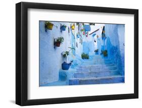 Chefchaouen, Morocco. Narrow Alleyways for Foot Traffic Only-Emily Wilson-Framed Photographic Print