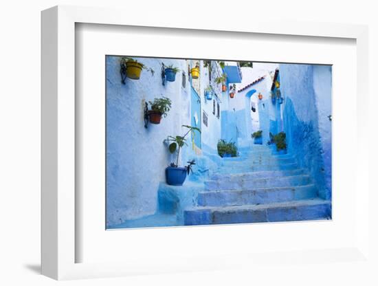 Chefchaouen, Morocco. Narrow Alleyways for Foot Traffic Only-Emily Wilson-Framed Photographic Print