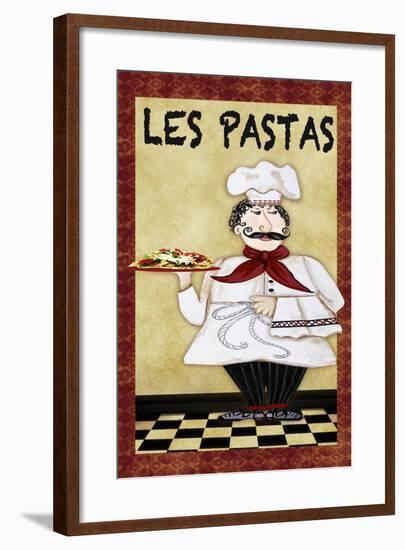 Chefs-5pcs-Les Pasta-Jean Plout-Framed Giclee Print