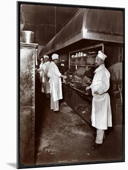 Chefs Cooking at Sherry's Restaurant, New York, 1902-Byron Company-Mounted Giclee Print