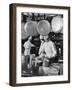 Chefs Cooking in a Restaurant Kitchen at Radio City-Bernard Hoffman-Framed Premium Photographic Print
