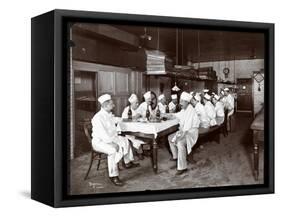 Chefs Eating Lunch at Sherry's Restaurant, New York, 1902-Byron Company-Framed Stretched Canvas