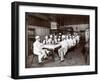 Chefs Eating Lunch at Sherry's Restaurant, New York, 1902-Byron Company-Framed Giclee Print