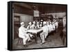 Chefs Eating Lunch at Sherry's Restaurant, New York, 1902-Byron Company-Framed Stretched Canvas