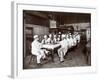 Chefs Eating Lunch at Sherry's Restaurant, New York, 1902-Byron Company-Framed Giclee Print