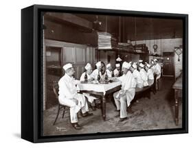 Chefs Eating Lunch at Sherry's Restaurant, New York, 1902-Byron Company-Framed Stretched Canvas