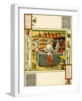 Chefs in French hotel kitchen-Thomas Crane-Framed Giclee Print