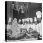 Chefs Lining Up Behind their Displays-Loomis Dean-Stretched Canvas