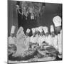 Chefs Lining Up Behind their Displays-Loomis Dean-Mounted Photographic Print
